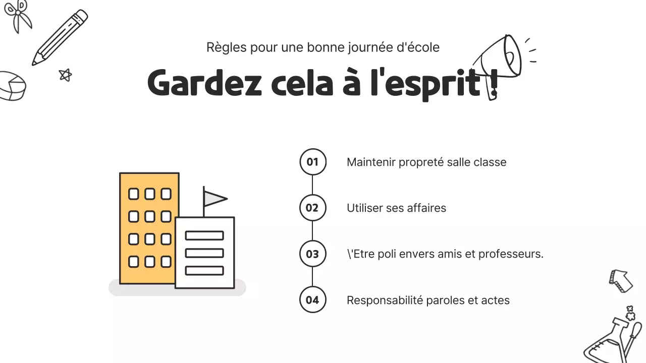 Un joli CV d'enseignant du primaire en blanc et jaune