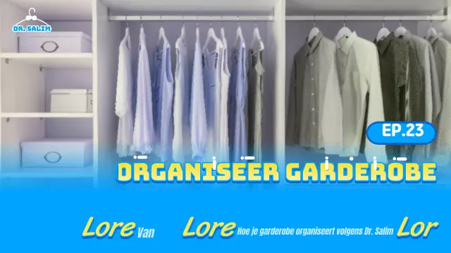 Lichtblauw kleurverloop en gele titels voor informatie over de huisorganisatie