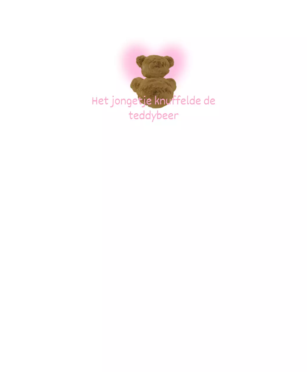 Hart teddybeer in pastelkleuren