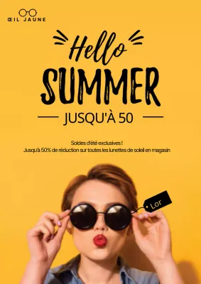 Réduction sur les lunettes de soleil