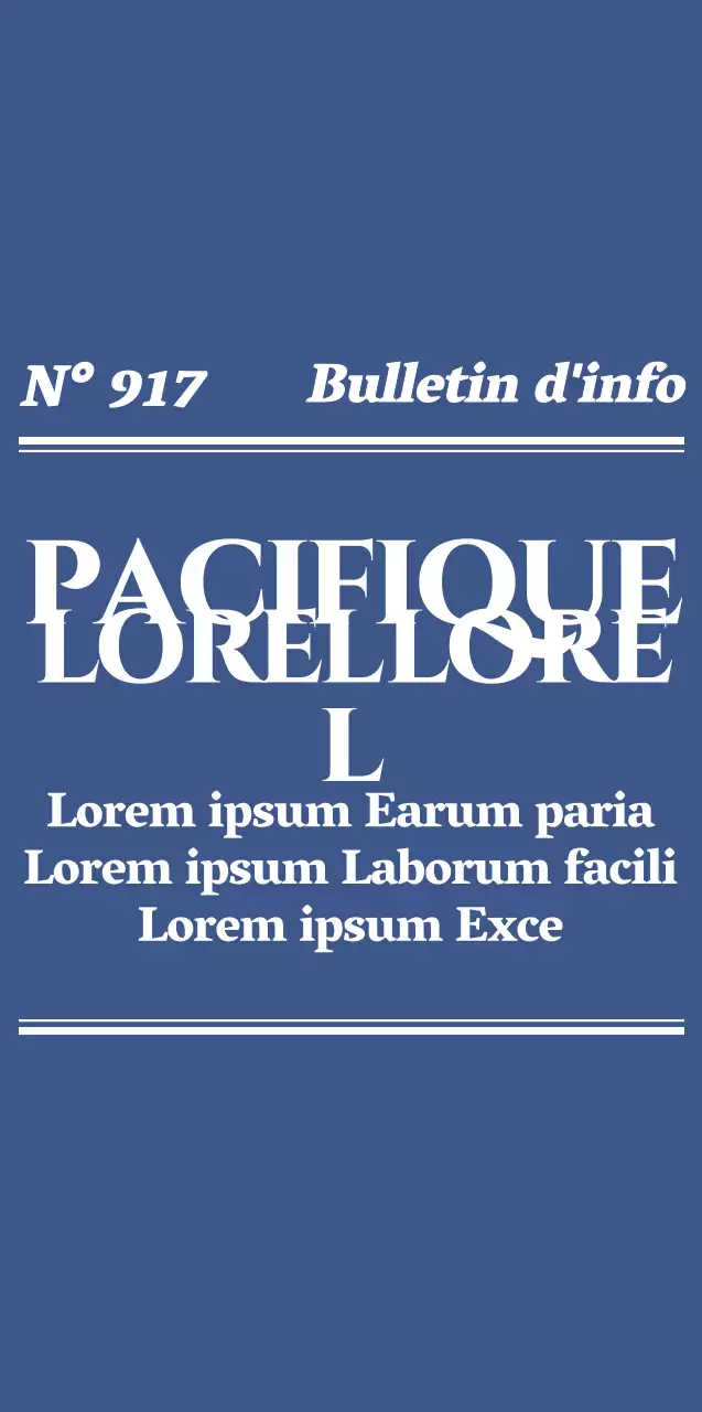 Un concept simple et émotionnel de journal londonien en bleu et blanc pour des marchandises personnalisées.