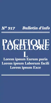 Un concept simple et émotionnel de journal londonien en bleu et blanc pour des marchandises personnalisées.
