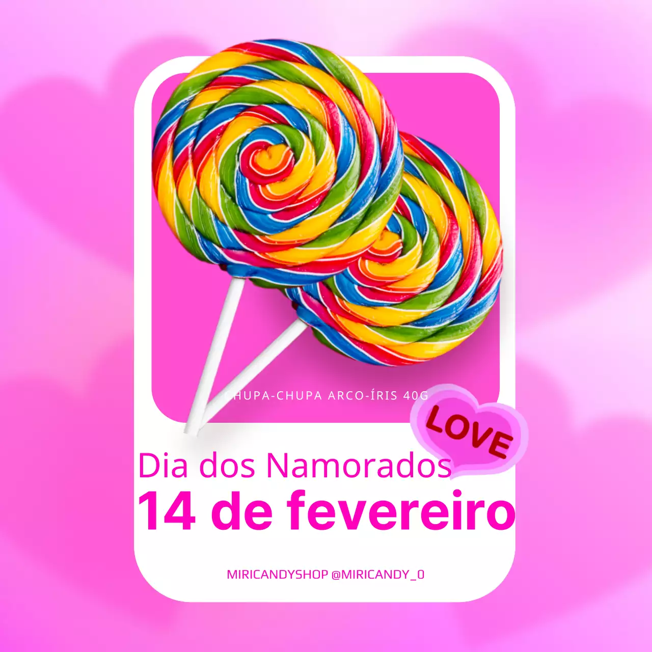 Promover uma loja gira para o Dia Branco com um conceito de cartão cor-de-rosa
