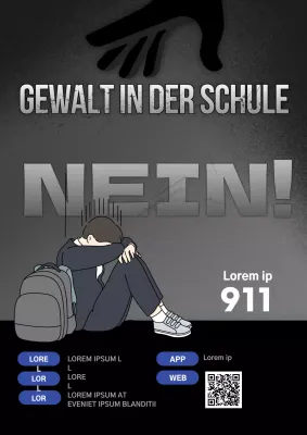 Schwarze dunkle Textur Gewalt an Schulen melden