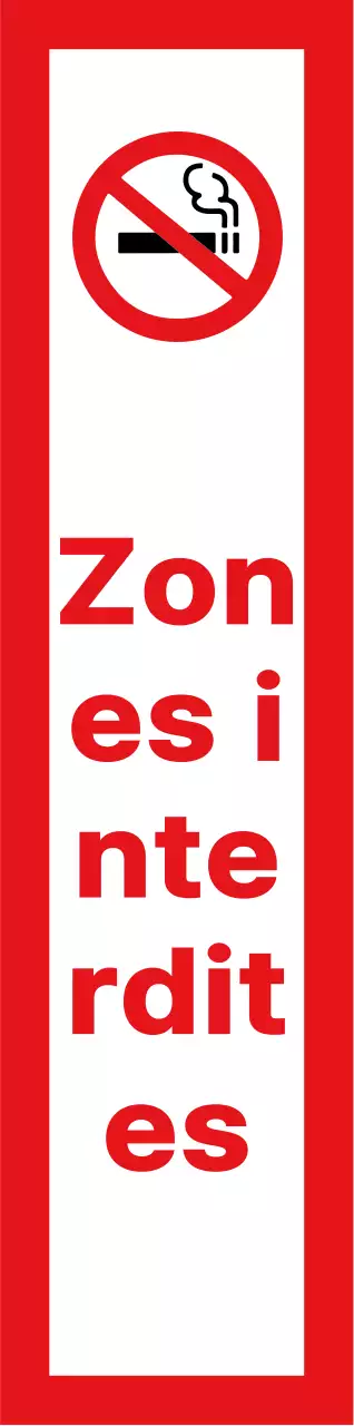 Rouge et noir simple texte de base alignement style de mise en page Pas d'information sur le tabagisme