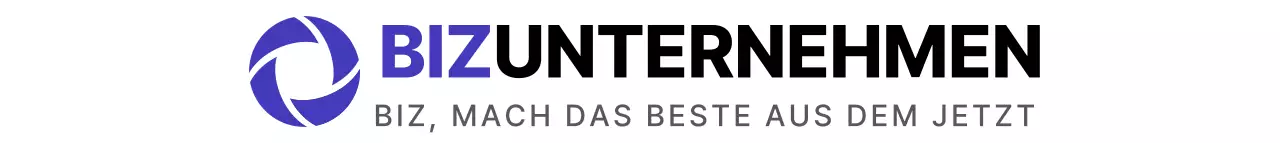 Bewerben Sie Ihr Unternehmen mit einem klaren Logo und einem Schriftzug in Lila und Schwarz.