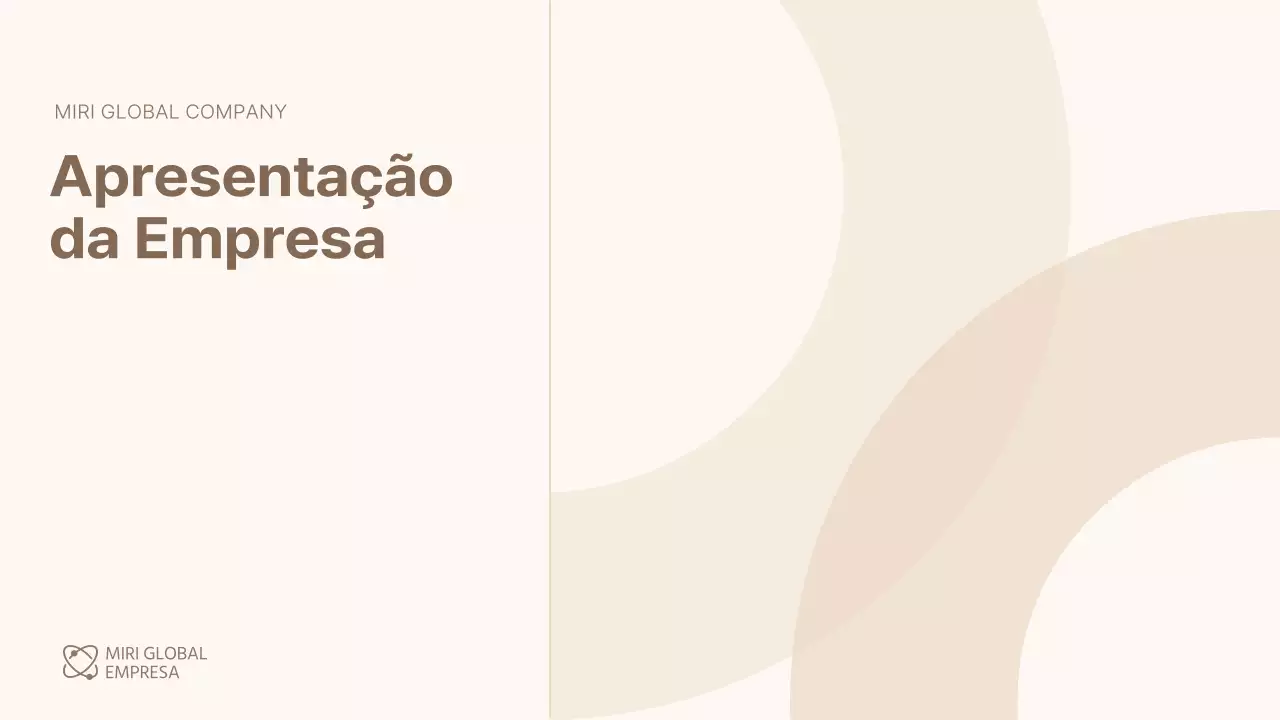 Um perfil de empresa simples em castanho e bege