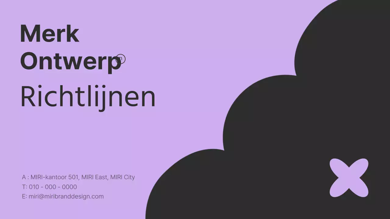 Logo branding met trendy vormen met zwarte en paarse accentenVuistregels