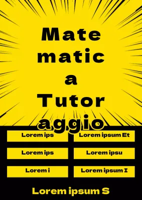 Semplice promozione del tutoraggio con forme e accenti gialli e neri