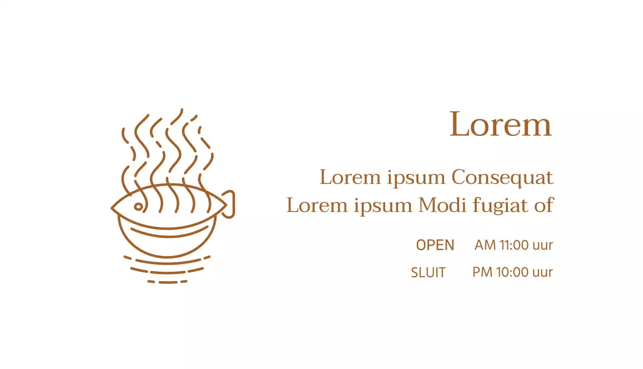 bruine illustratie eenvoudig restaurant gegrilde vis