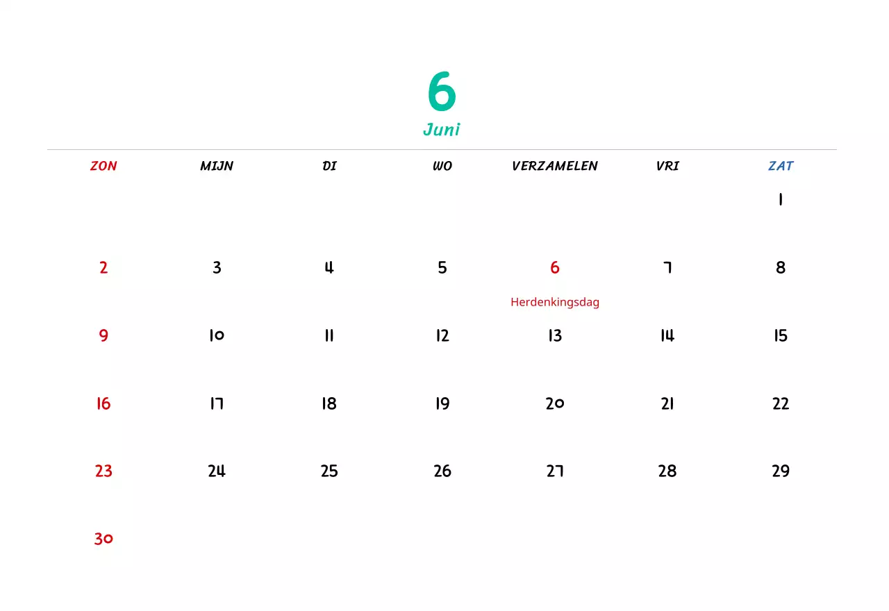 Nieuwjaarskalender met schattige illustraties