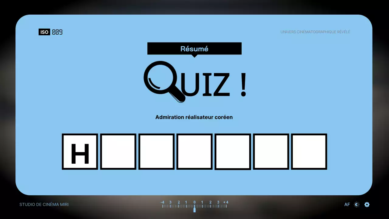 Introduire les termes cinématographiques en utilisant le thème du viseur