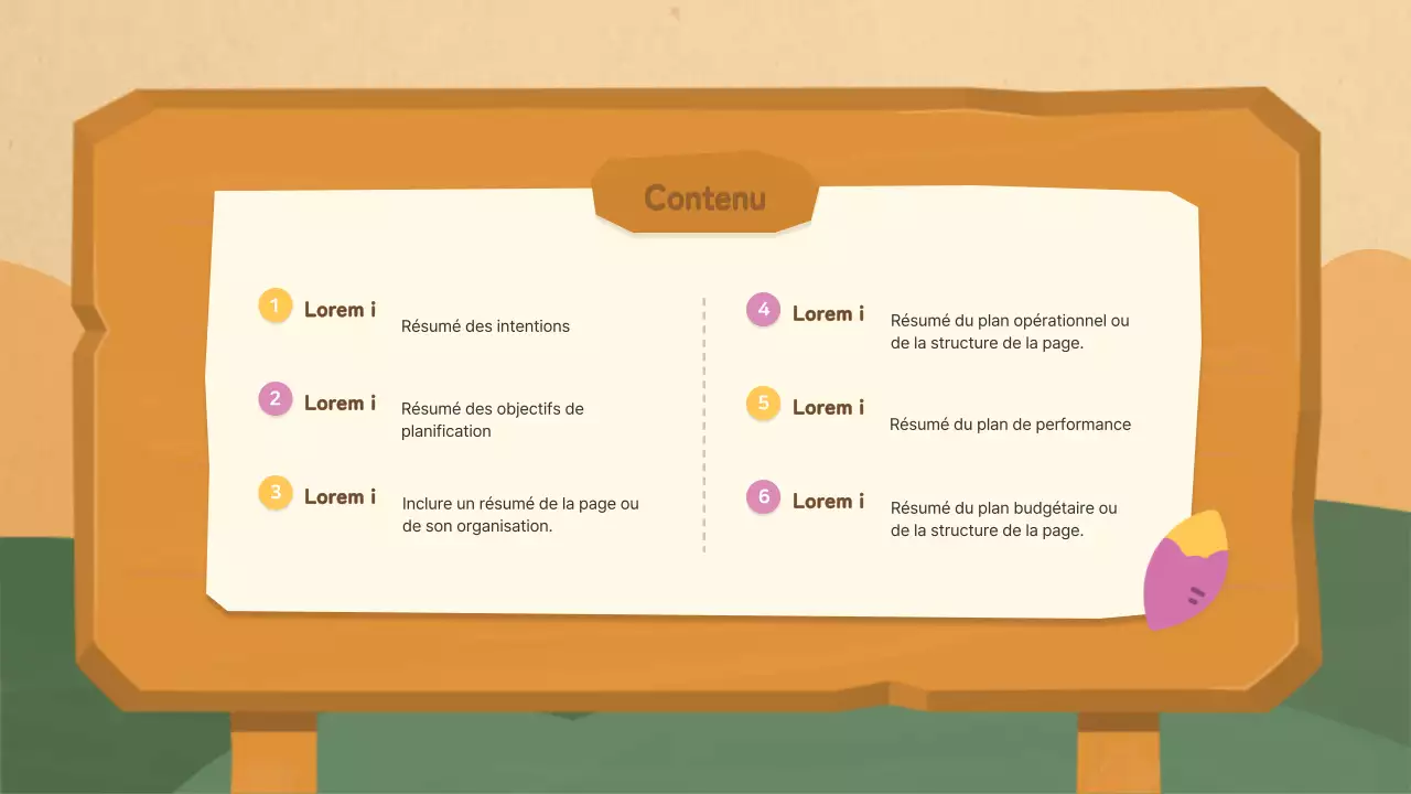 Un planificateur de fêtes municipales marron et rose