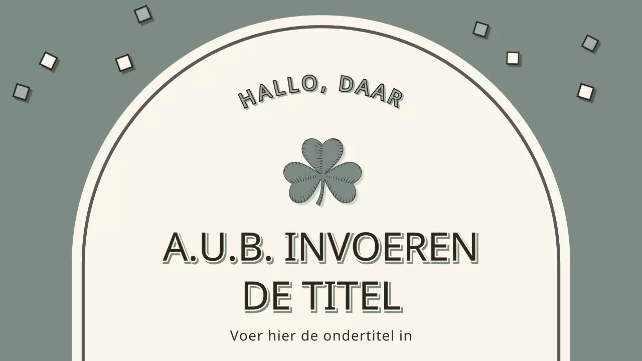 Vintage presentatie in kaki en crème