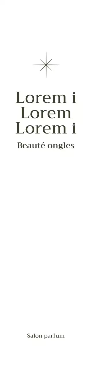 Concept de salon de manucure luxueux avec illustrations pailletées vert foncé et langue anglaise