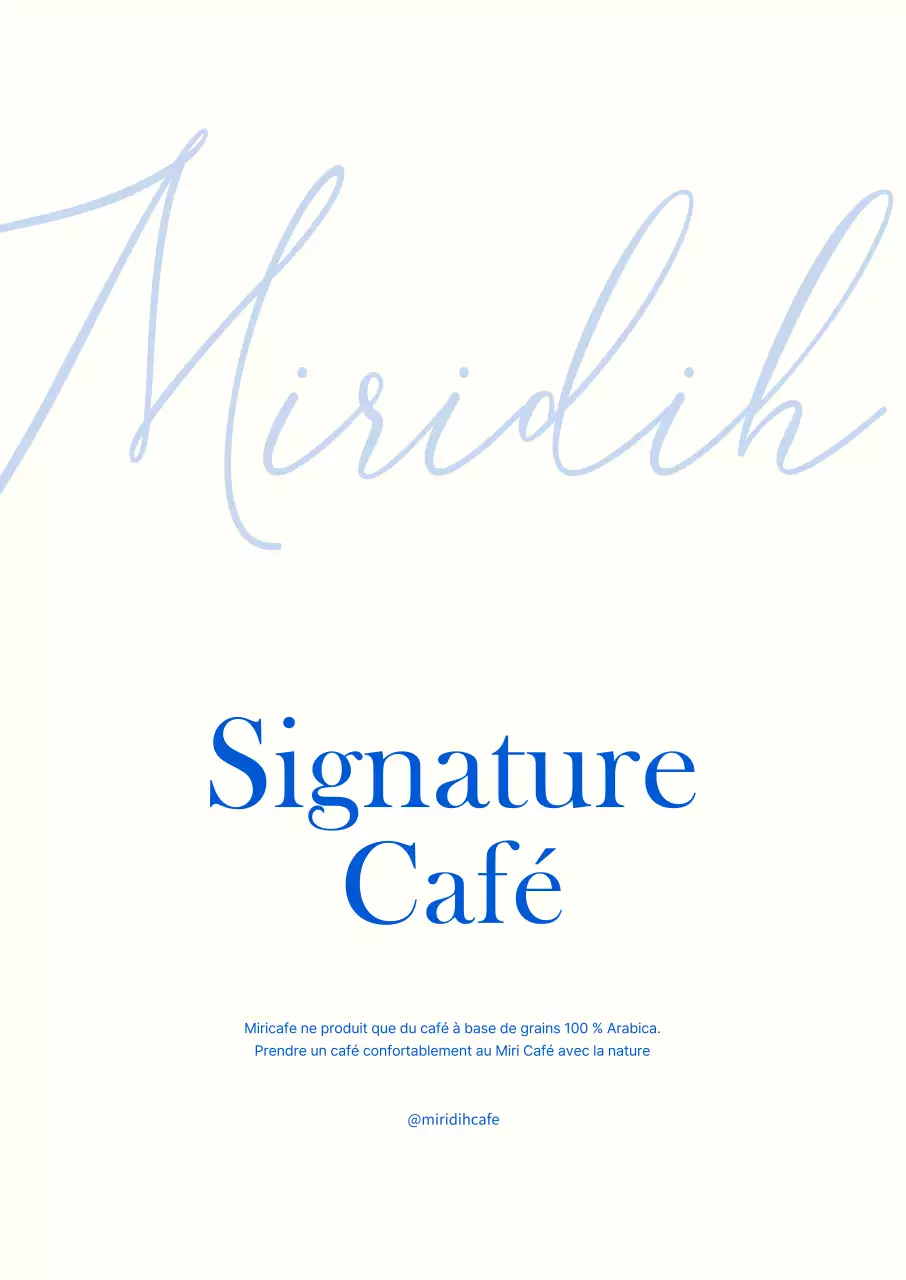 Typographie de café écrite à la main avec un concept blanc