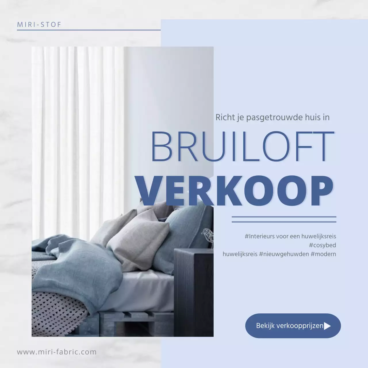 Lichtblauwe honeymoon sale (social media vierkant)