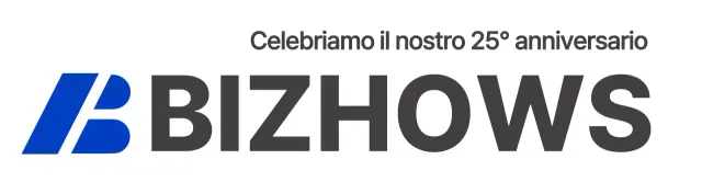 Logo aziendale fondatore con simboli blu e grigi