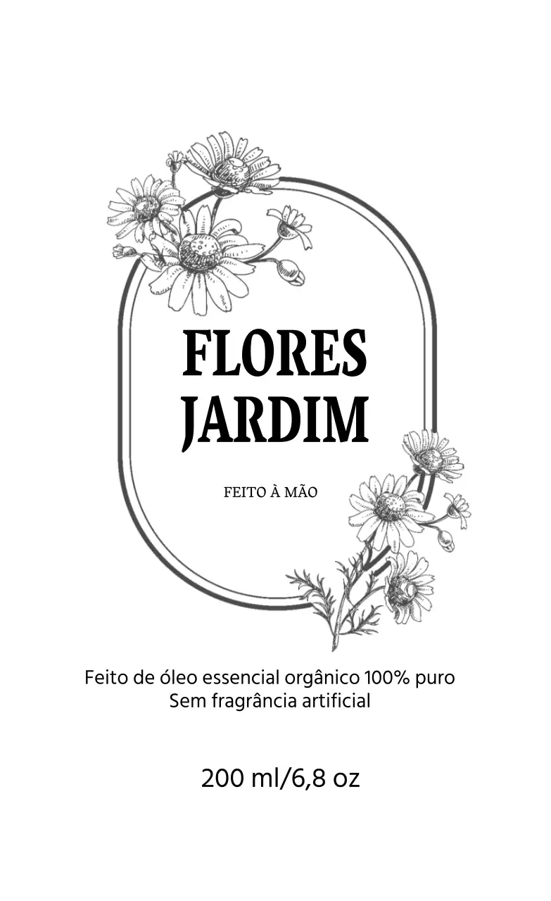 Rótulo de embalagem de produto de beleza limpo com ilustração branca