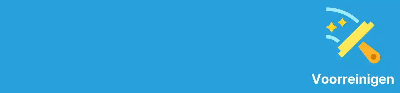 Schoonmaakvest met leuke illustratie in blauw en geel