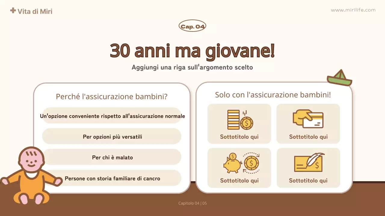 proposta di assicurazione per bambini gialla e carina