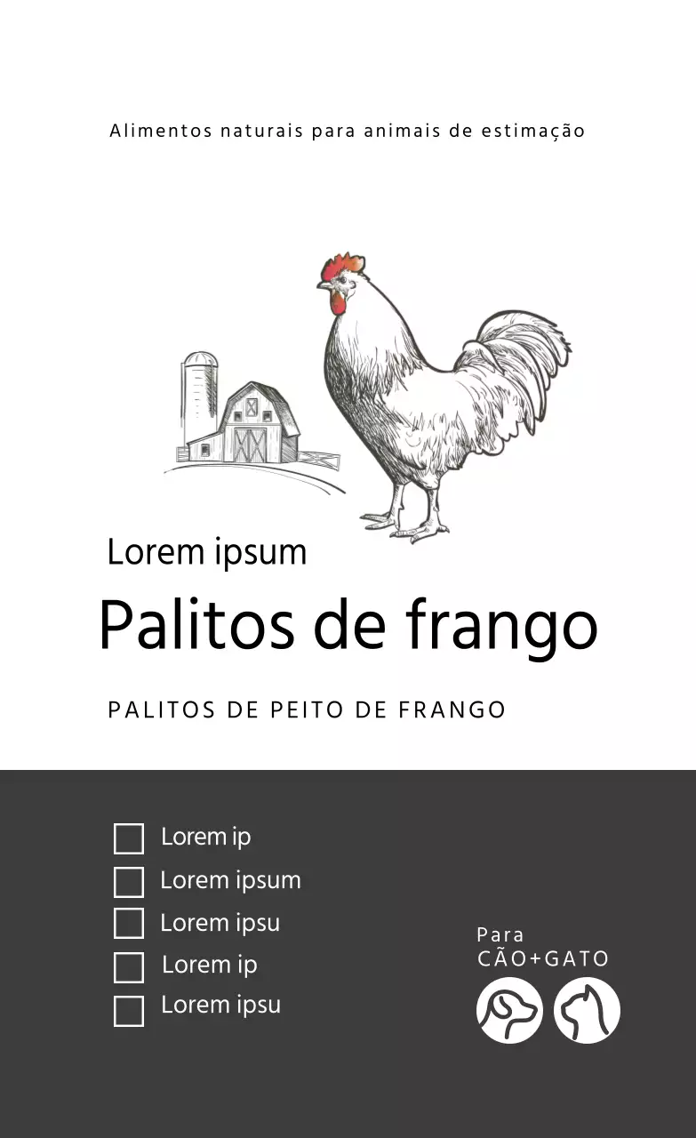 Etiquetas brancas simples para guloseimas para animais de estimação