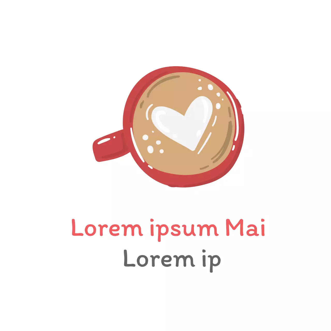 Beige rojo ilustración etiqueta de felicitación de Navidad café