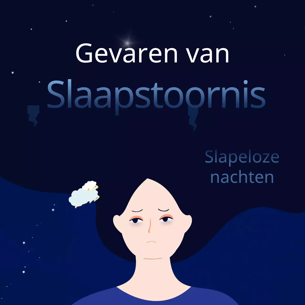 Donkere, dromerige nachten van marineblauw en paars ongewenste gasten Diagnose van slapeloosheid