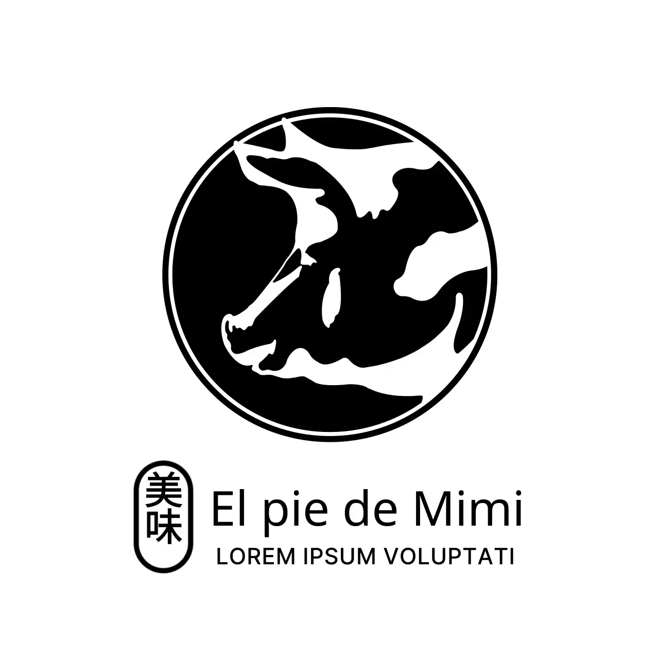 Simple moderno cerdo ilustración símbolo logotipo tipo manitas de cerdo Promover e informar