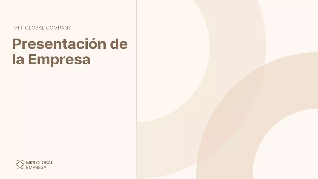 Un sencillo perfil de empresa en marrón y beige