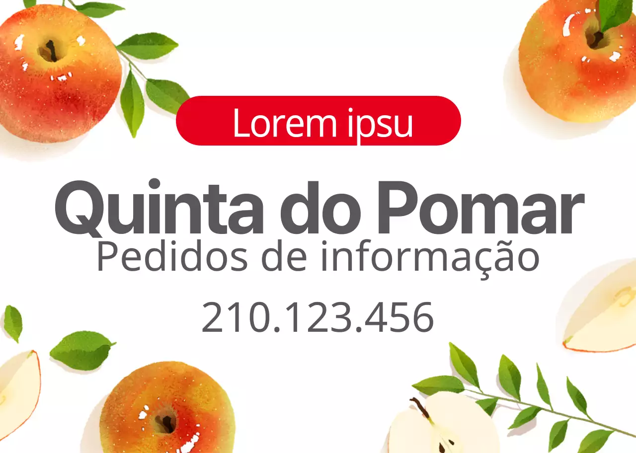 Ilustração de quinta branca promoção de pomar