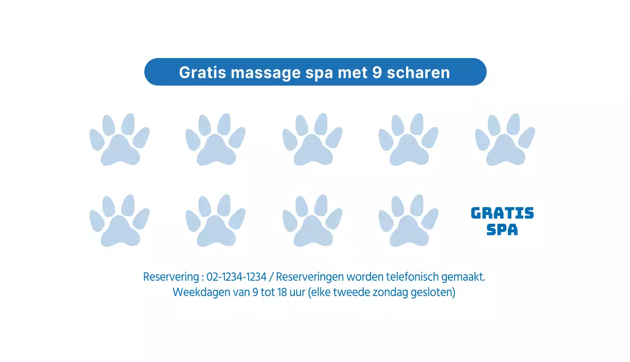 Blauw geïllustreerde schattige dongdong dierverzorging coupon