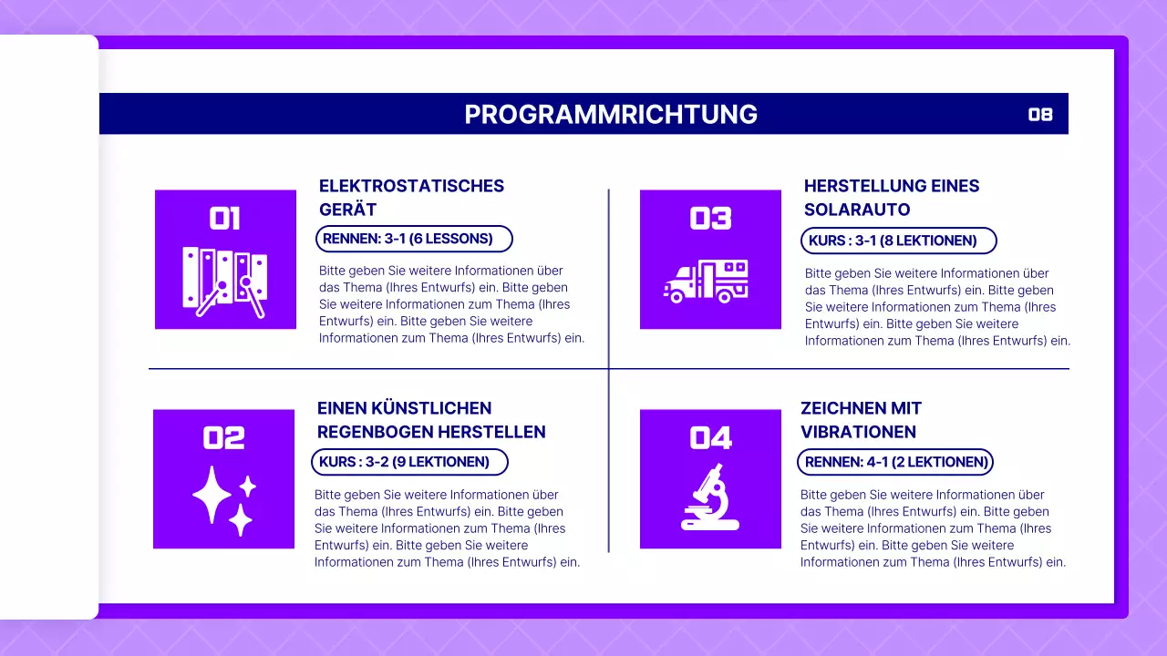 Vorschlag für einen naturwissenschaftlichen Unterricht mit lila Seiten