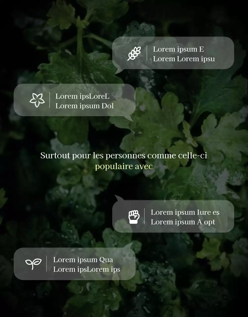 Marketing promotionnel de l'armoise avec illustrations à l'aquarelle sur fond vert et beige