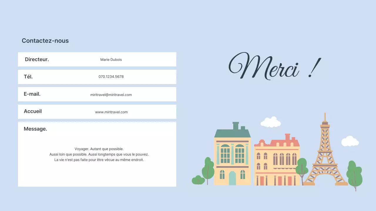 Itinéraire mettant en évidence des illustrations de destinations européennes en bleu clair