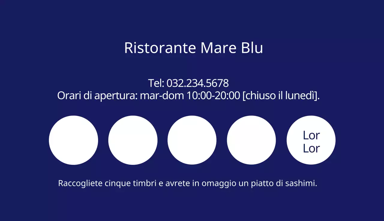Ristorante carino sashimi con illustrazione blu