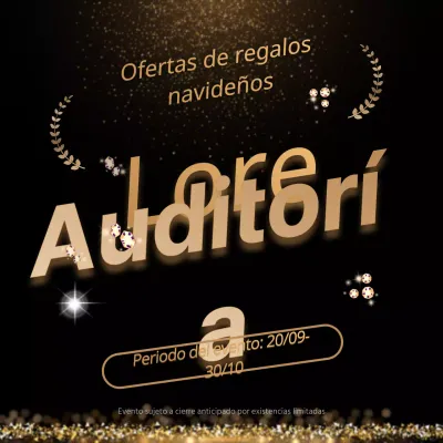 Plantilla de vacaciones con texto dorado