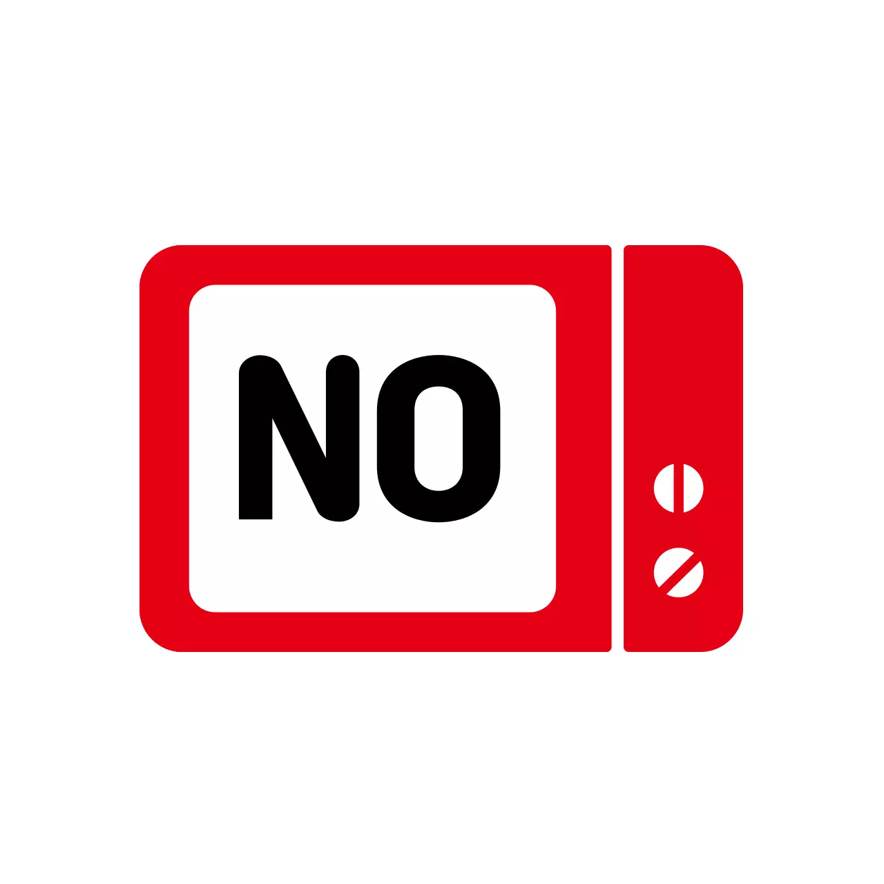 Etichetta rossa intensa per il microonde