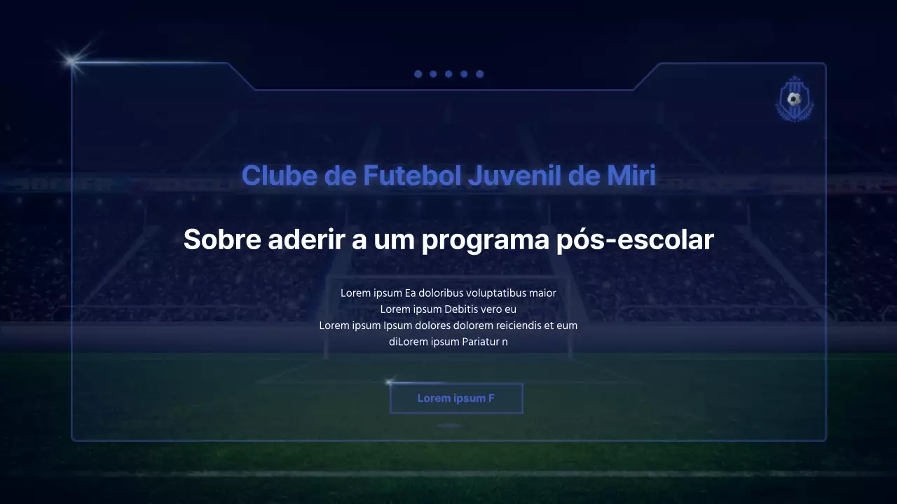Guia de recrutamento de clubes de futebol do programa pós-escolar ciber-concetual da Sodomia