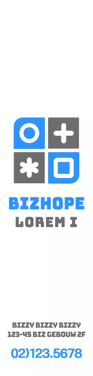 Eenvoudige, strakke vormen en symbolen logo combinatie stijl in blauw en donkergrijs Ziekenhuis promotie en promotie