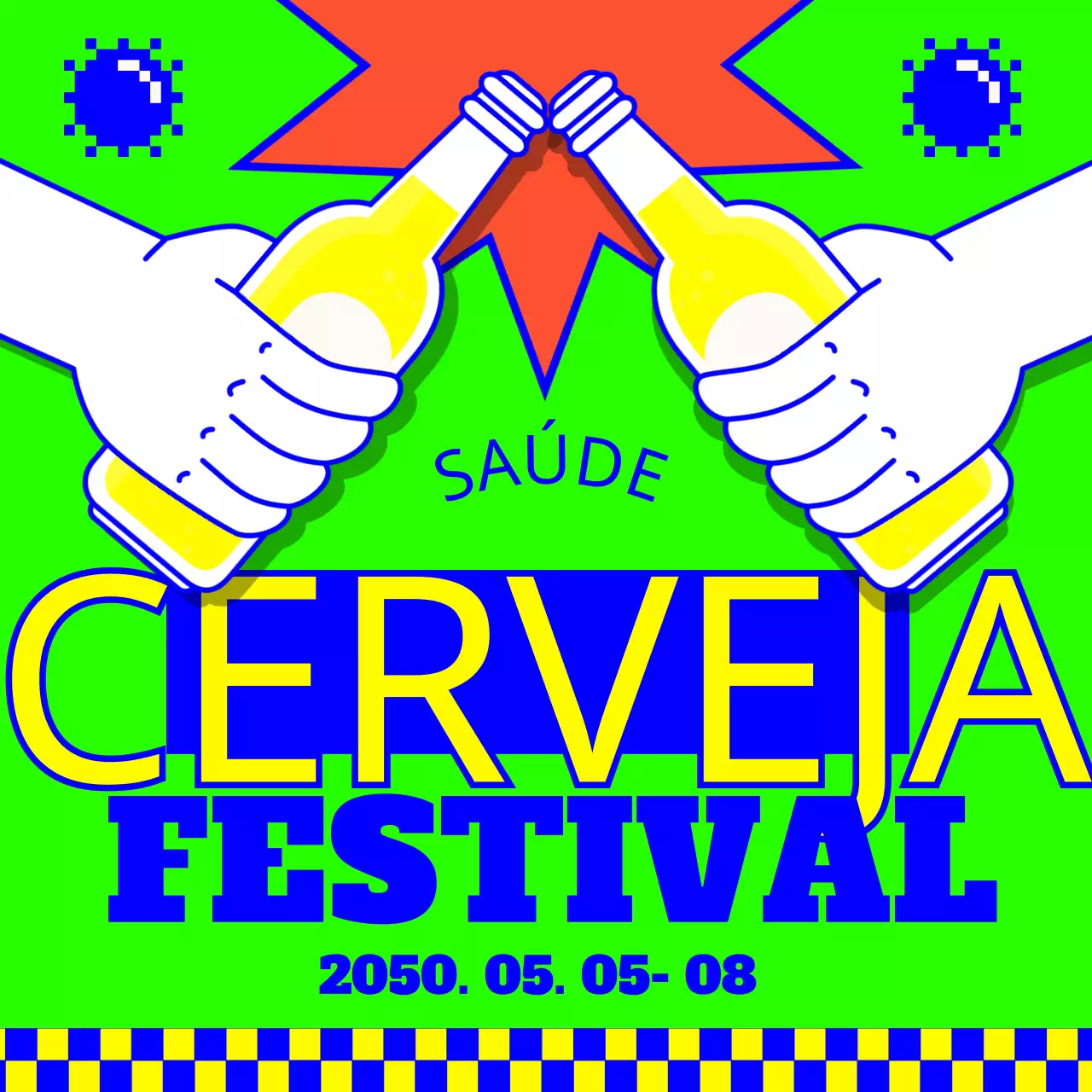 Promova o seu festival de cerveja com néons coloridos