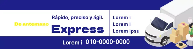 Camión azul ilustración empresa de mudanzas