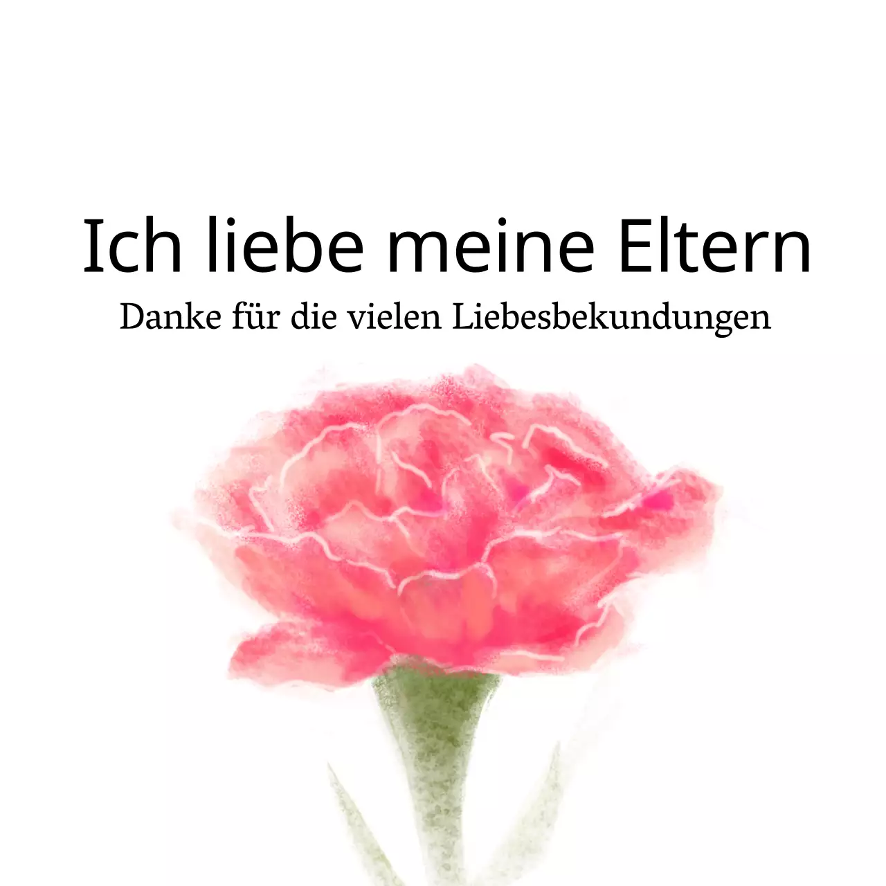 Muttertagsgrüße in rosa Nelken