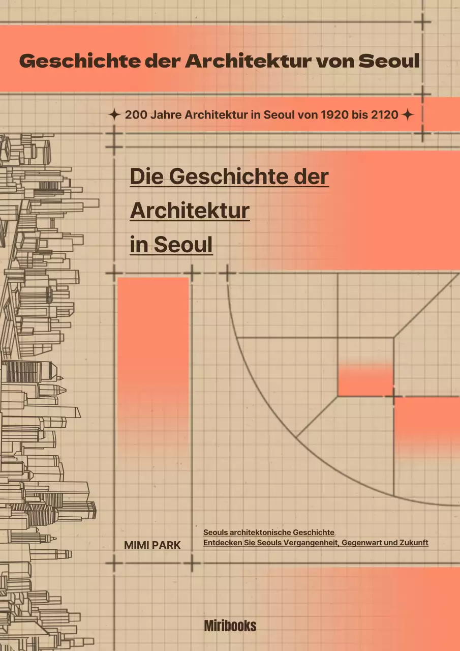Gelbe und orange Gitter sauber architektonische Geschichte Buchdeckel