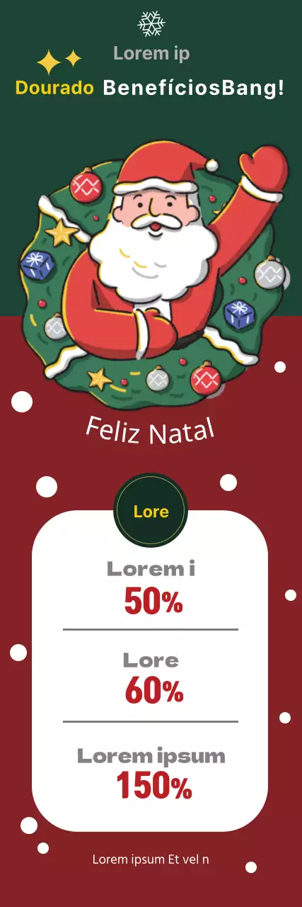 Ilustração verde-vermelha Fofa de Natal Promoção de evento de cirurgia plástica