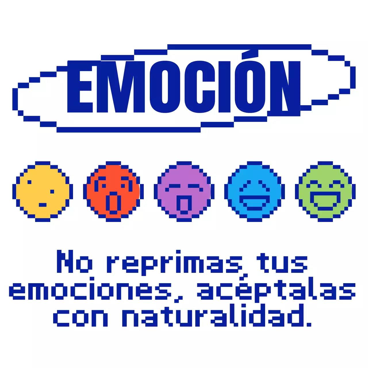 Productos personalizados con simpáticas y coloridas expresiones pixeladas