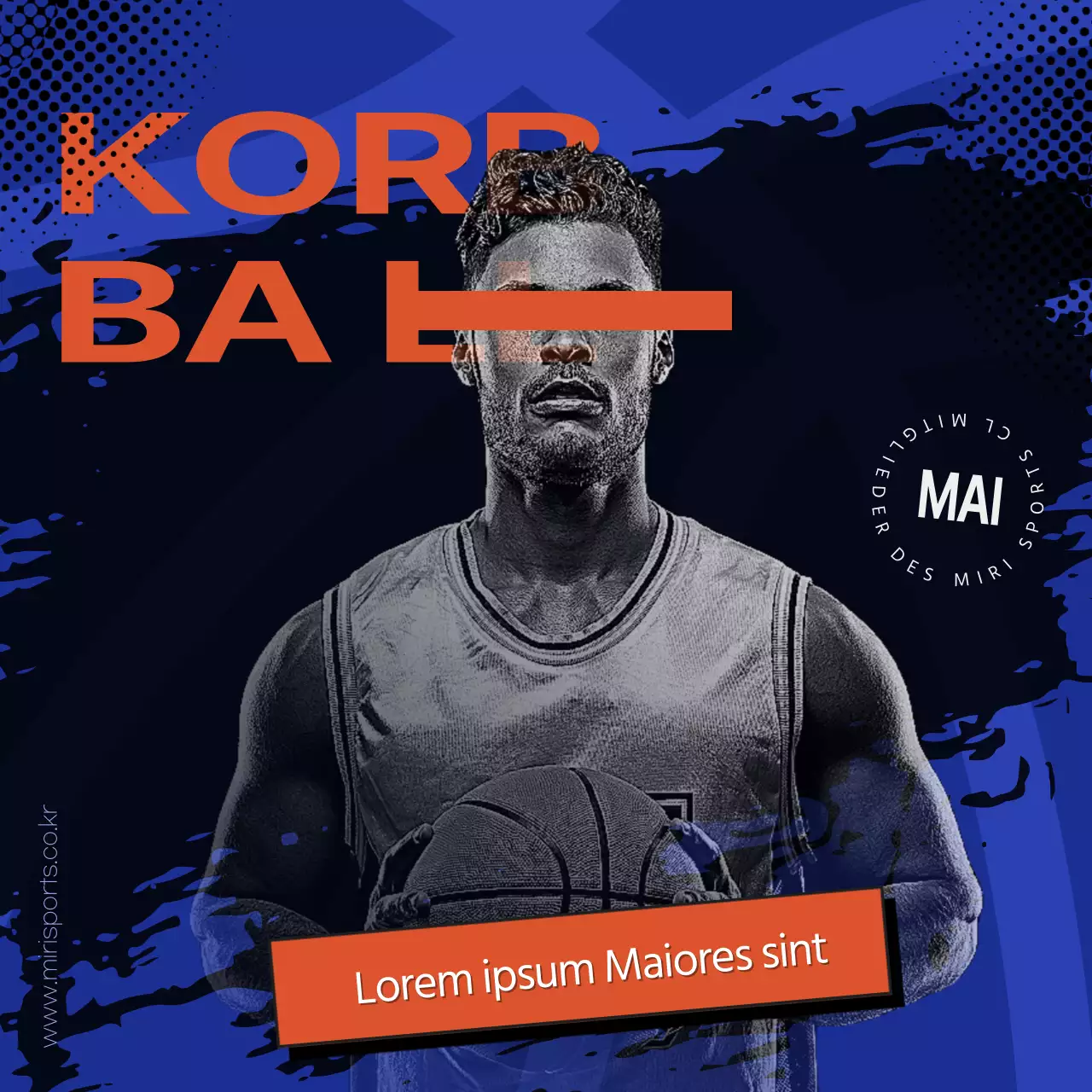 Rekrutierung für das blau-orangefarbene Basketballteam des Sportscentre