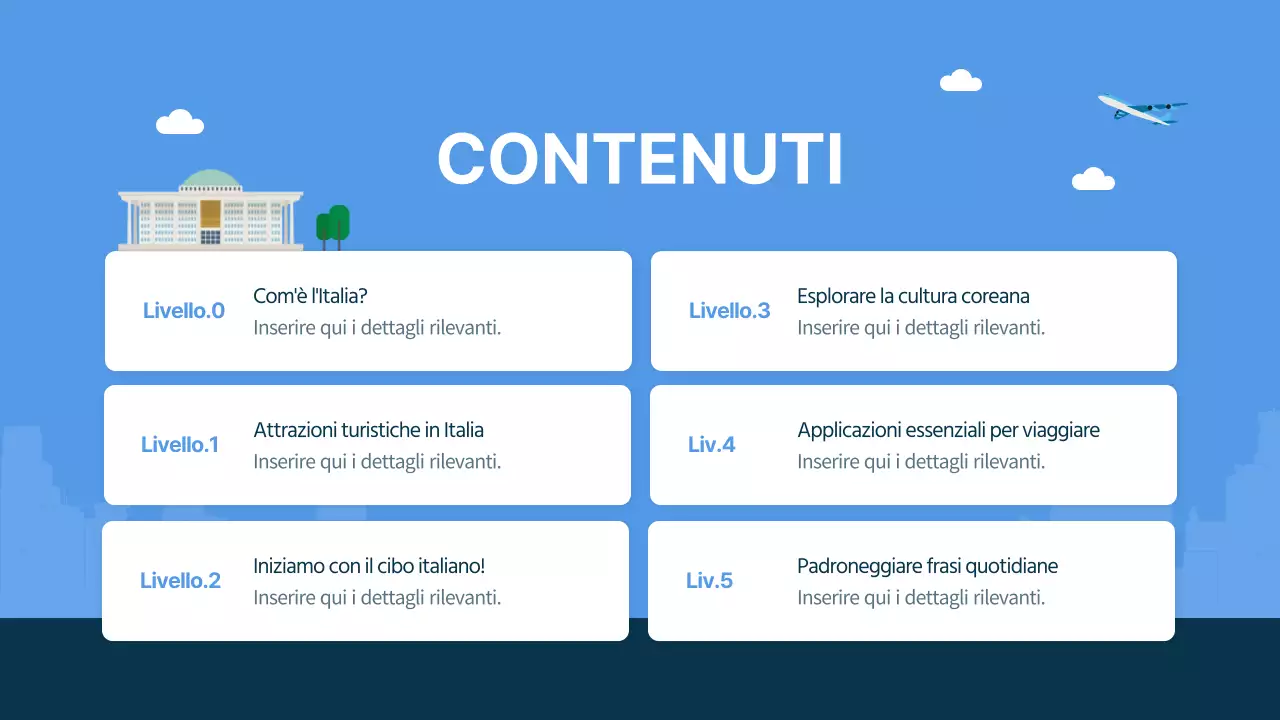 Guida turistica illustrata della Corea del Sud in blu e blu navy