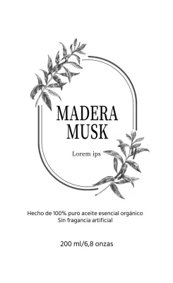 Ilustración blanca etiqueta de envase de producto de belleza limpio