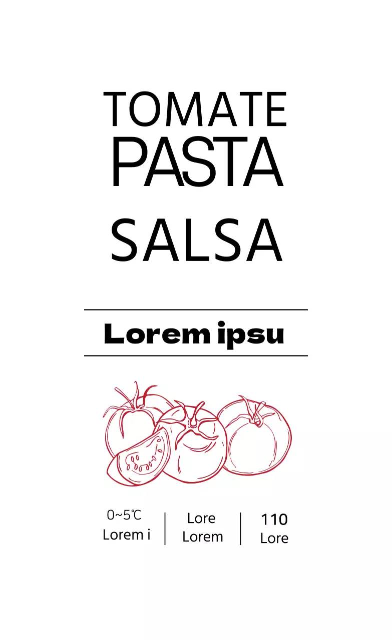 Etiquetas alimentarias blancas ilustradas y limpias